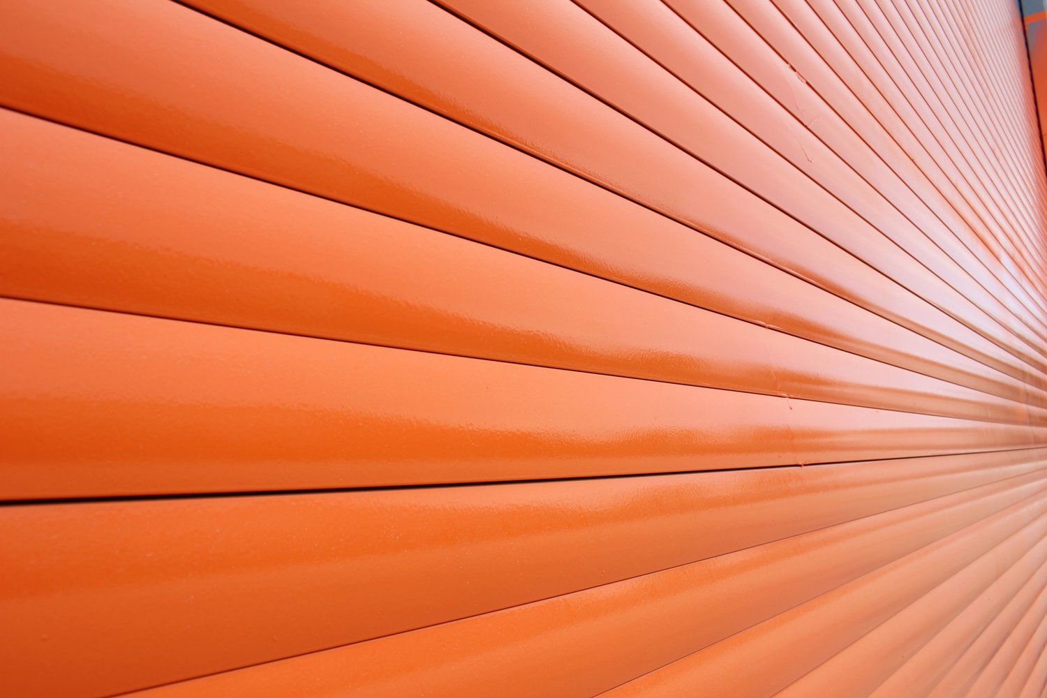 Orange modern building facade