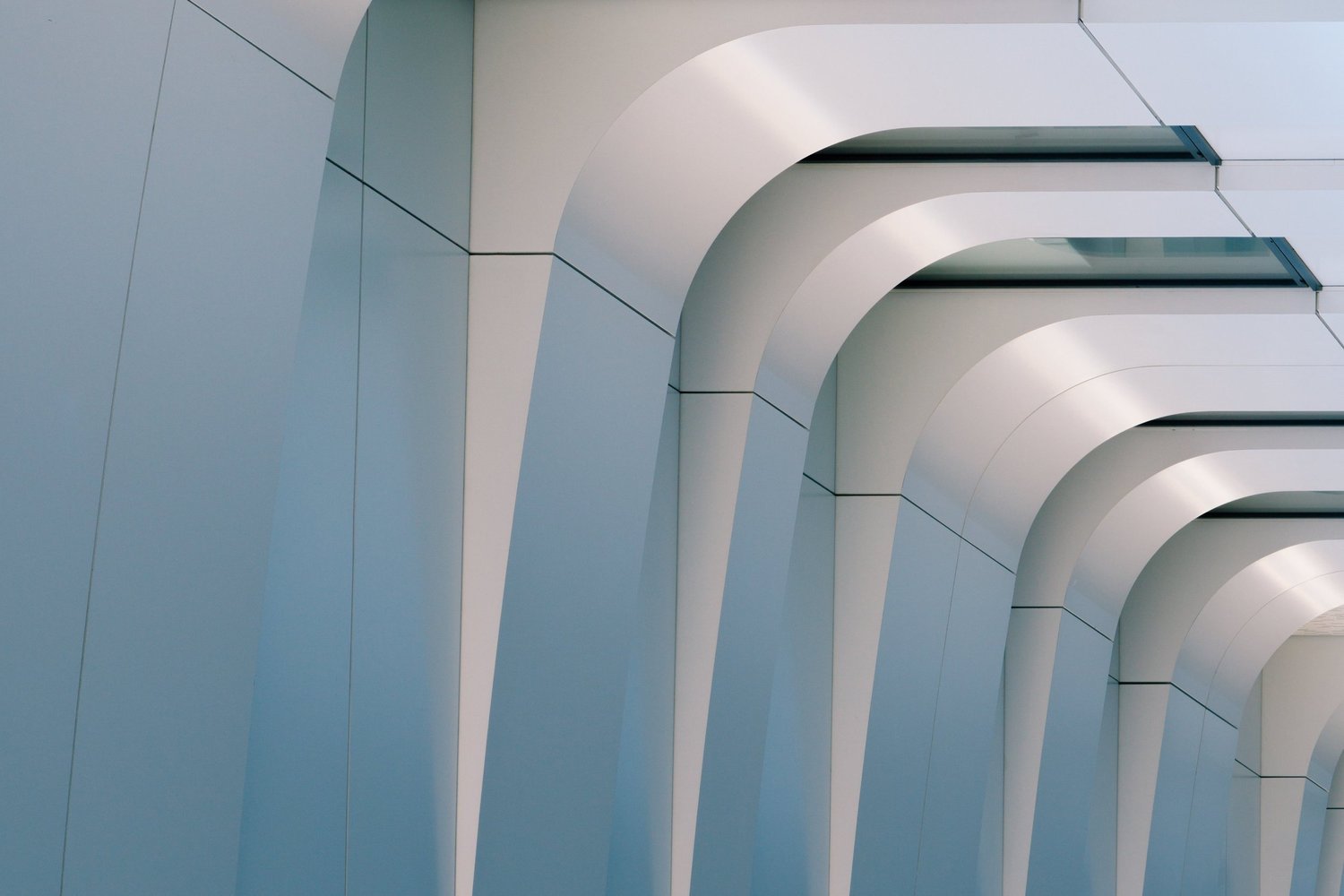 White modern arches