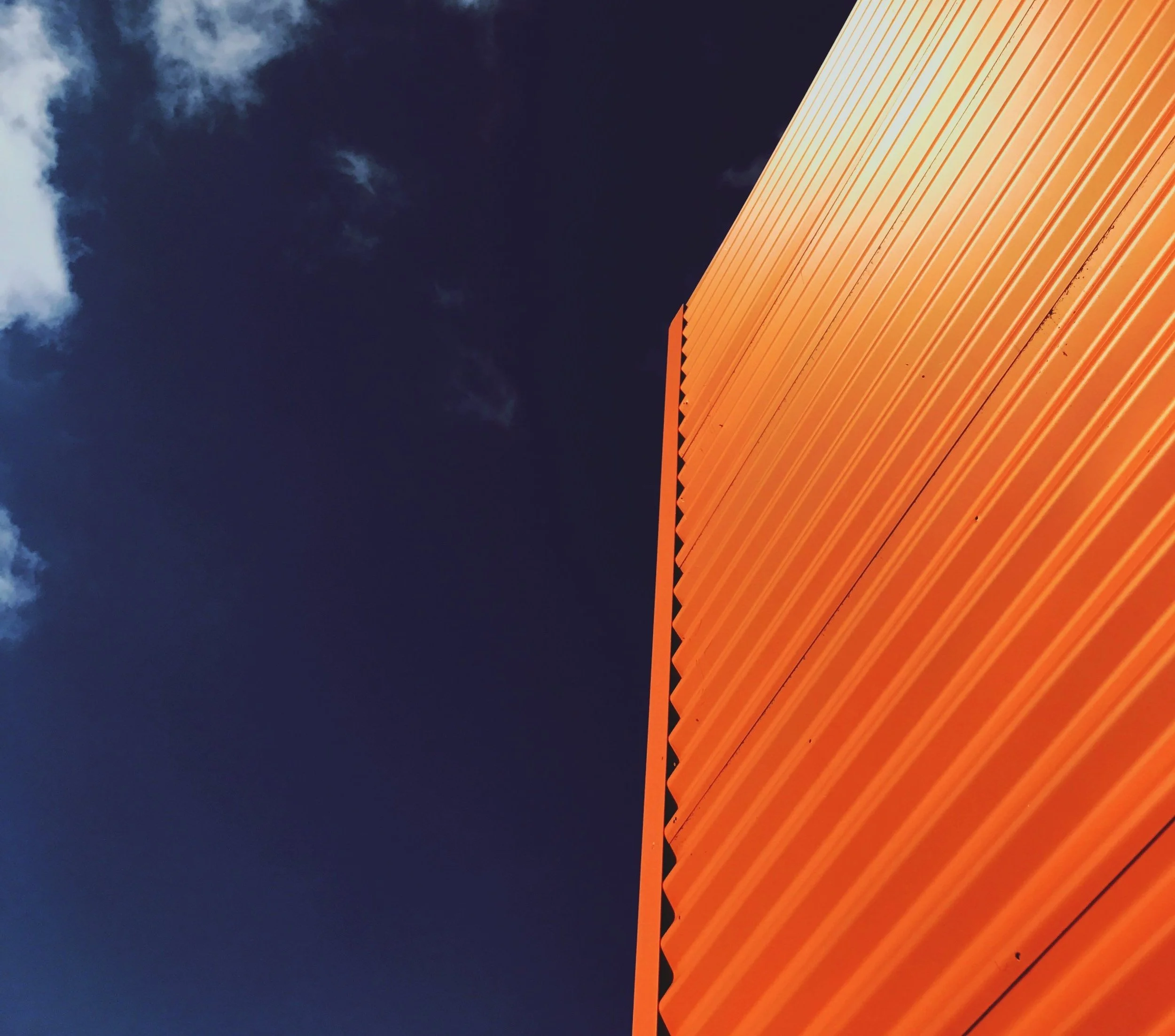 Orange modern facade