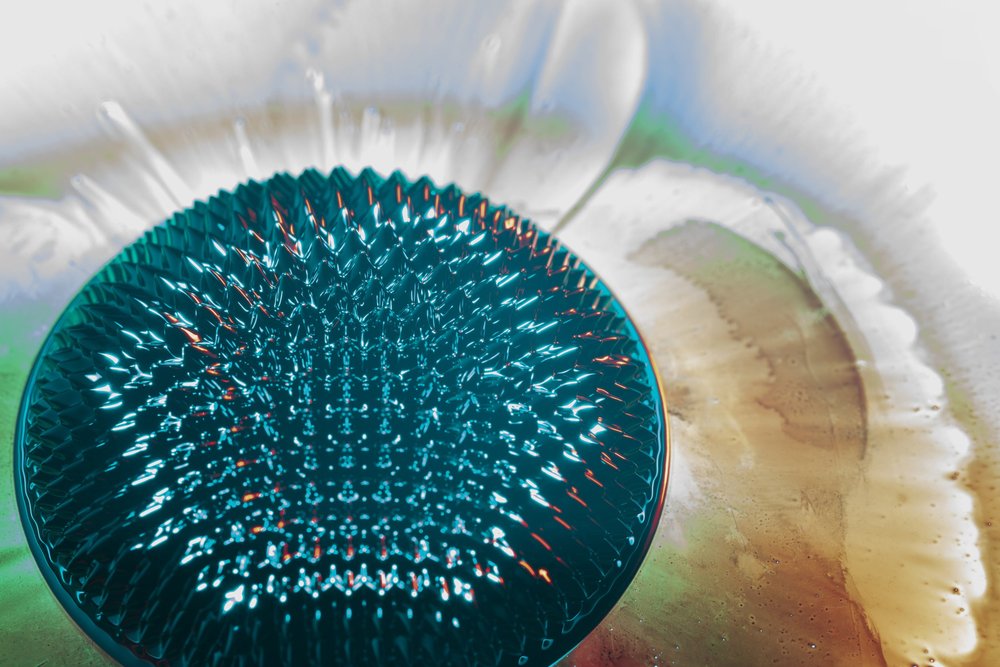 Abstract blue magnetic form
